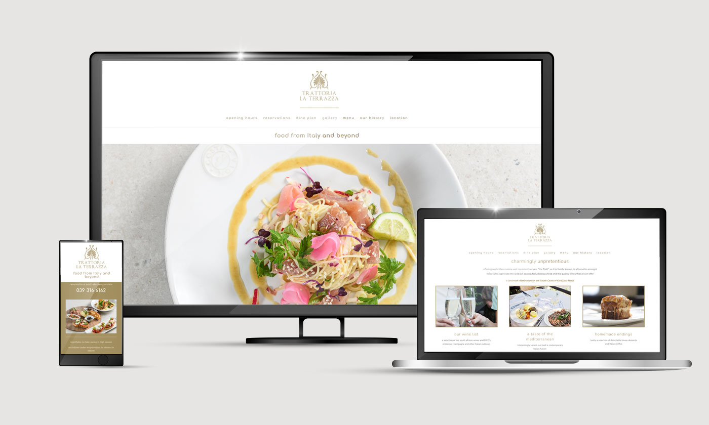 TRATTORIA Southbroom Website Design