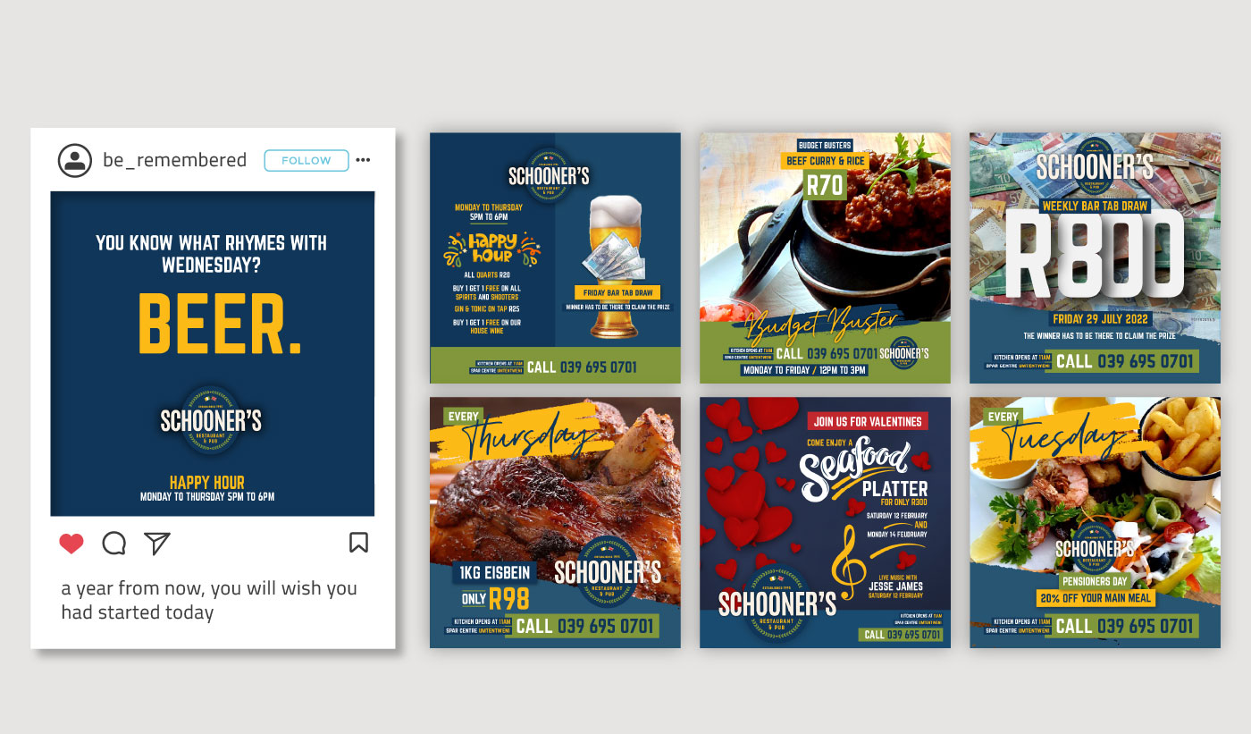 schooners Graphic Design South Coast San Lameer